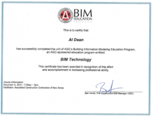 BIM Technology Al Dean CM-BIM Certification